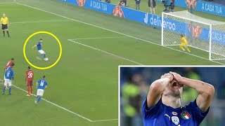 Jorginho MISSES lastminute penalty in Italy vs Switzerland [upl. by Airdnaz]