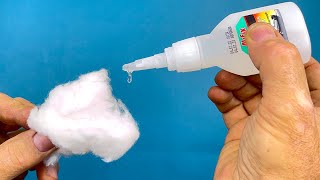 Super Glue and Cotton Miracle  Pour Glue on Cotton and Amaze With Results [upl. by Burns249]