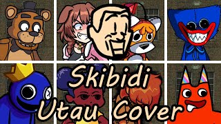 Skibidi but Every Turn a Different Character Sings FNF Skibidi but Everyone sings  UTAU Cover [upl. by Milburr]