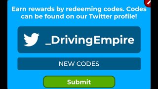 NEW DRIVING EMPIRE CODES  September 2024  Roblox Driving Empire [upl. by Trahern]