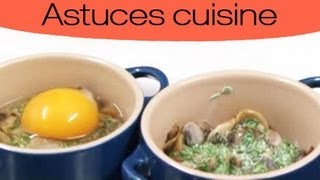 Cuisine  préparer des oeufs cocotte [upl. by Russian693]