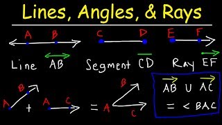 Lines Rays Line Segments Points Angles Union amp Intersection  Geometry Basic Introduction [upl. by Parent]