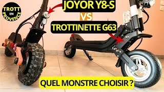 JOYOR Y8S VS G63  COMPARAISON DES DEUX MONSTRES DE VITESSE Trottinette électrique puissante [upl. by Stacia]