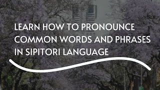 HOW TO PRONOUNCE COMMON SPITORI WORDS AND PHRASES  SOUTH AFRICAN LINGO [upl. by Peltier]