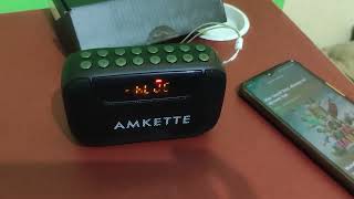 AMKETTE Pocket Blast Bluetooth Speaker with FM FM and Voice Recording USBSD Card and AUX FM Radio [upl. by Ainomar525]