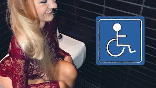 HOW DISABLED GIRL USES AN ACCESSIBLE BATHROOM ♿️  What’s so FUNNY  Wheelchair Rapunzel [upl. by Atiuqahs636]