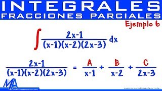 INTEGRACIÓN POR FRACCIONES PARCIALES  Ejercicio 1 [upl. by Ronile]