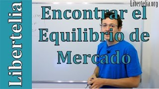 Como calcular el punto de equilibrio de mercado  Microeconomía  Libertelia [upl. by Cocks]