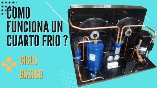 cómo funciona un cuarto frío descripción de componentes hvac aireacondicionado climatización [upl. by Nroht]