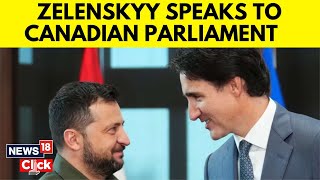 Ukraines Zelensky Addresses Canada Parliament  Zelensky Speech LIVE  Zelensky Canada Visit  N18V [upl. by Sajet436]