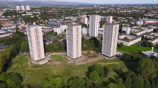 Wyndford flats before demolition 4K 60 [upl. by Nnayelsel]