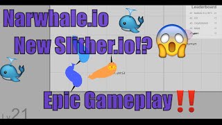 Narwhaleio  New Slitherio Epic Gamplay and Best Battles Trolling Music [upl. by Ennylcaj]