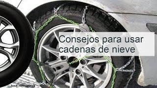 Consejos para el uso de cadenas de nieve [upl. by Lenuahs]