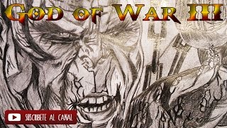 Drawing Kronos vs Kratos GOW III in Time Lapse Speed Art [upl. by Demaggio]