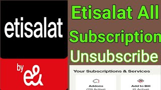 how to Check etisalat Sim Card Service  How to Unsubscribe Etisalat sim card Subscription 2024 [upl. by Nasia668]