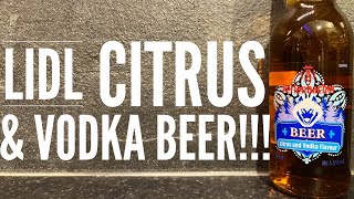 Lidl Perlenbacher Citrus And Vodka Beer Review  Lidl Lager Review [upl. by Hazrit625]