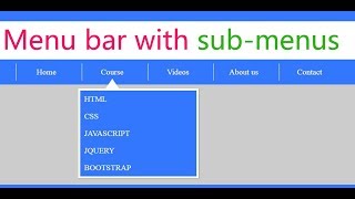 Create a drop down menu  navigation bar with sub menus using html and css  web zone [upl. by Eltsyek126]