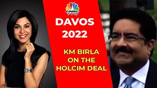 Davos 2022  Holcim Deal Pricey At 10 Bn Kumar Birla  CNBCTV18 Exclusive [upl. by Otit554]