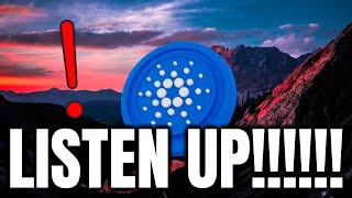 CARDANO ADA ITS STARTING TO GET SERIOUS   THIS ONE IS IMPORTANT   CARDANO PRICE PREDICTION🔥 [upl. by Annaoi]