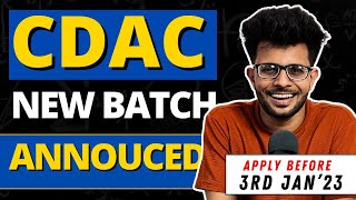 CDAC NEW Batch Announced  March 2024 Batch  Is CDAC Worth it in 2024 😱✅ [upl. by Lester]