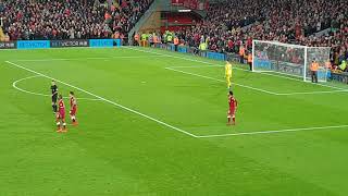 Mo Salah goal celebration vs Chelsea at Anfield 25112017 [upl. by Schlosser593]