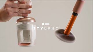 Wash Makeup Brushes AND Makeup Sponges with the STYLPRO Spin amp Squeeze 2in1 Brush amp Sponge Cleaner [upl. by Mello]