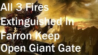 Dark Souls 3  All 3 Flame Locations Extinguished In Farron Keep  How To Open Giant Gate [upl. by Wilbert]