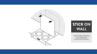 How To Install SelfAdhesive Glass Splashbacks  Screwfix [upl. by Yeslehc]