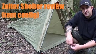 Zelter Shelter review tent config [upl. by Imeon]