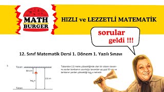 12 SINIF MATEMATİK 1 DÖNEM 1 YAZILI SINAVI  YENİ [upl. by Naesal]