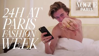 24 hours of Fashion Week with Lucky Blue Smith for Balmain  Vogue Hommes [upl. by Juli711]