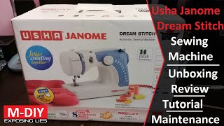 How To Use Usha Janome Dream Stitch Automatic Electric Sewing Machine Unboxing Review [upl. by Idhem320]