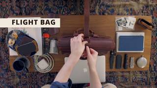 Flight Bag Briefcase  What it Fits  Saddleback Leather Co [upl. by Young91]