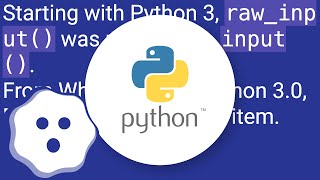 How do I use rawinput in Python 3 [upl. by Glarum356]