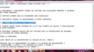 descargar atubecatcher full 2017 sin errores [upl. by Phila]