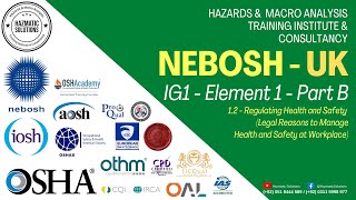 NEBOSH IG1  Element 1  Part B [upl. by Yenattirb]