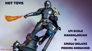 Hot Toys Mandalorian amp Grogu Deluxe 14 Scale Posing Showcase [upl. by Atinit]