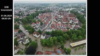 Hochwasser 01062024  Schrobenhausen von oben [upl. by Ettenom586]