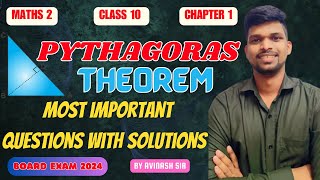 पाइथागोरस  math  pythagoras theorem  class 10  pythagoras and theorem  question and answer [upl. by Bahner]