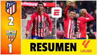 Atlético de Madrid superó al Almería de César Montes con goles de Morata y Ángel Correa  La Liga [upl. by Sorrows344]