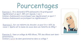 Pourcentages Exercices corrigés [upl. by Diskson]