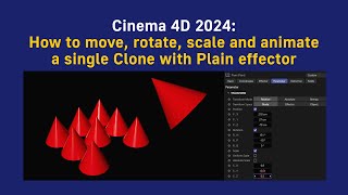 How to control a single clone with Plain effector in Cinema 4D 2024 [upl. by Patrice]