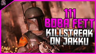 Star Wars Battlefront II 111 Boba Fett Killstreak Jakku  Galactic Assault [upl. by Nohsyt283]