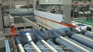 High Production Capacity Combined Glass Double Edger Processing Machine [upl. by Ailemak]