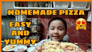 HOMEMADE PIZZA YUMMY EASY QUICK RECIPE  BADILLO FAMILY VLOG [upl. by Arihaj]