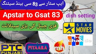 Gsat 83e dish setting  Apstar to Gsat 83 Setting  83e Setting And New Channel List [upl. by Perloff]