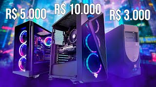 PC gamer de R 3 mil R 5 mil R 7 mil e R 10 mil o que recomendamos montar [upl. by Raynard]