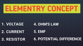 VOLTAGE CURRENT AND RESISTANCE  OHMS LAW  POTENTIAL DIFFERENCE  EMF  BASIC ELECTRICAL ENGGBEE [upl. by Other]