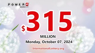 Result of Powerball lottery on October 05 2024  Jackpot rises to 315000000 [upl. by Belter231]