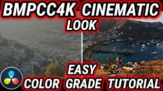 BMPCC 4K Cinematic Look Tutorial  Easy Color Grade For Blackmagic Pocket Cinema Camera 4k [upl. by Tratner452]